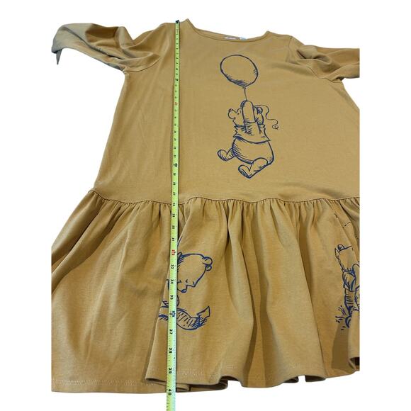 NWT Disney Parks Winnie The Pooh Drop Waist Dress Size 1X Mustard Yellow - Picture 6 of 10